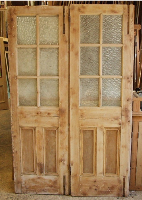 A Pair Of Reclaimed Pine Victorian Doors