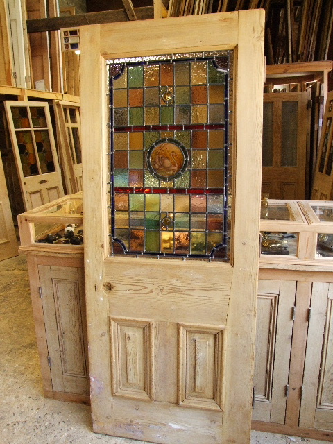 Original Victorian Stained Glass Front Door - Stained Glass Doors Company
