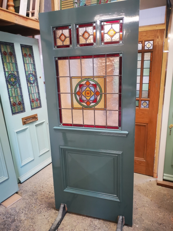 Painted and glazed front door